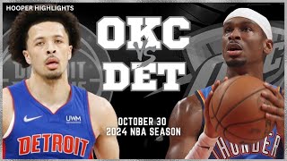 Detroit Pistons vs Oklahoma City Thunder Full Game Highlights  Oct 30  2024 NBA Season [upl. by Ogren]