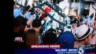 Kaskade Riot  Hollywood Blvd KTLA 5 News [upl. by Rowen]