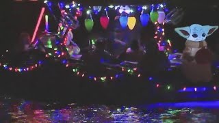 42nd Annual Lighted Boat Parade celebrated in Stockton [upl. by Ybrek]