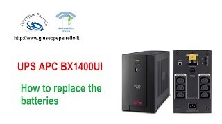 UPS APC BX1400UI  How to replace the batteries [upl. by Ransell]