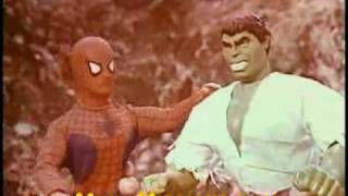 Mego Hulk and Spiderman Commercial [upl. by Ehman]