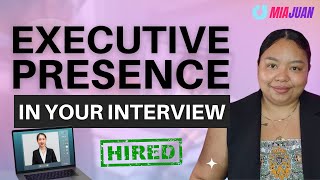 How to Show Executive Presence as a Virtual Assistant During an Interview [upl. by Inger]