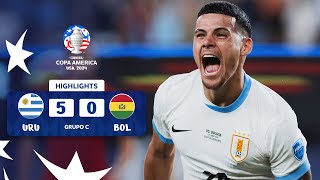 URUGUAY 50 BOLIVIA  HIGHLIGHTS  CONMEBOL COPA AMÉRICA USA 2024™ [upl. by Leumas652]