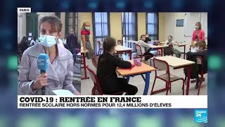 Rentrée scolaire en France  un protocole strict pour la reprise de plus de 124 millions délèves [upl. by Yllen]