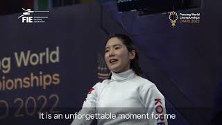 Sera Song KOR World Champion in womens individual epee Cairo 2022 [upl. by Ycul122]