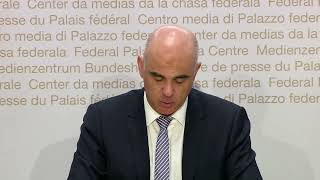 29112023  Bundespräsident Alain Berset zur Teilrevision des Epidemiengesetzes [upl. by Aihpledalihp]