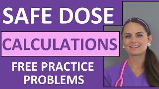 Safe Dose Dosage Range Pediatric Calculations Nursing Drug Math Video 7 [upl. by Woodhead]