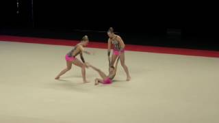 Richmond  Gold  Womens Group 1218  Acrobatic Gymnastics 2017 [upl. by Wilhelmina]