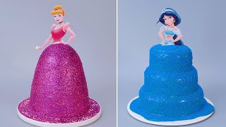 30 DISNEY Princess Doll Cake Recipes  Tsunmai Cake  How To Make Chocolate Cake Tutorial [upl. by Yllop]