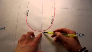 Pattern Cutting Tutorial How To Add A Yoke To A Back Bodice And A Dart Into Armhole [upl. by Jehoash]