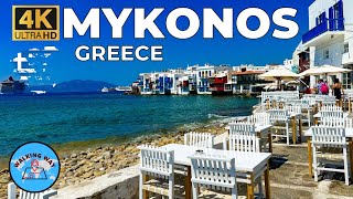 Mykonos Greece Walking Tour  4K 60fps with Captions [upl. by Mahseh622]