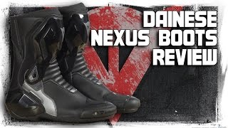 Dainese Nexus Boots Review from Sportbiketrackgearcom [upl. by Kreiner]