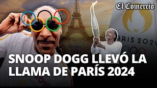 SNOOP DOGG ovacionado en el relevo de la ANTORCHA OLÍMPICA de PARÍS 2024  El Comercio [upl. by Pelagias464]