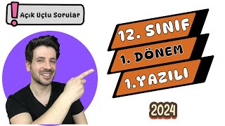 12 SINIF İNKILAP TARİHİ 1 DÖNEM 1 YAZILI  2024  Açık Uçlu Sorular [upl. by Joelly89]