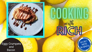 EGGY CRUMPETS ON BACON  Cooking with Rich  SMB TV [upl. by Friedberg]