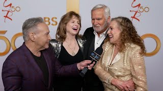 Janice Lynde John McCook and Jaime Lyn Bauer Interview  YampR 50th Anniversary Party [upl. by Surtimed]