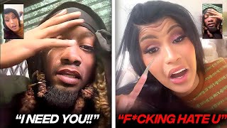 Offset Breaks Down and BEGS Cardi To Come Back After He Goes BROKE [upl. by Nnylrefinnej]