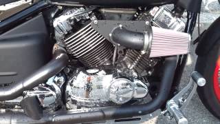 Yamaha V Star 650 Custom Bobber hand made Dragstar xvs 650 walkaround [upl. by Gee]