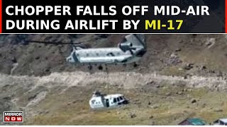 Kedarnath Helicopter Crash Chopper Falls Off MidAir Amidst Airlift By Armys MI17  Breaking News [upl. by Spiegleman52]