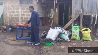 How to make Charcoal briquettes  briquette press machineHD [upl. by Atener]