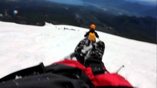 Pucon Chili  Sliding down Villarrica volcano HD 1 [upl. by Hallerson]