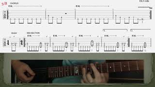 Death Perennial Quest tab and rhythm guitar lesson [upl. by Avat]