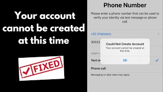 Your account cannot be created at this time  How to fix Could Not Create Account iCloud [upl. by Bertram]