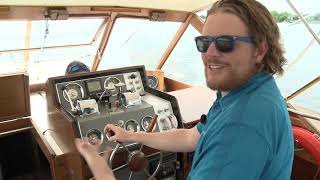 1966 VINTAGE Chris Craft Constellation 720  Boat Review [upl. by Nylrem]