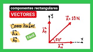 Como hallar las componentes de un vector ↗️ [upl. by Mauchi404]