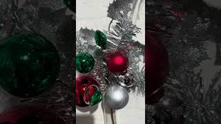 Raz 16quot Silver Tinsel Christmas Tree Pick with Retro Ornaments F4402426 [upl. by Aicissej775]