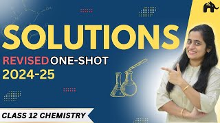 Solutions Class 12 Chemistry Chapter 1 One Shot  New NCERT CBSE  Rationalised syllabus topics [upl. by Kenwrick]