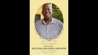 Remembrance Mass for HRH Chief Mathias Musonda Mpande  ST IGNATIUS PARISH LUSAKA  ZAMBIA [upl. by Wallford877]