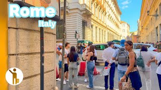 Rome Italy 🇮🇹  Old Streets and Fountains  4K 60fps HDR Walking Tour [upl. by Niraj]