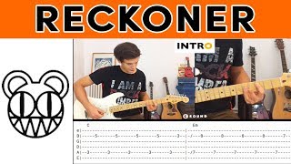 RECKONER Radiohead GUITAR TUTORIAL TAB [upl. by Anilrats]