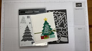 Stampin’ Up Merriest Trees Christmas Card Tutorial [upl. by Natasha]