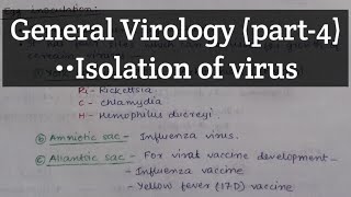 Isolation of virus  general virology part 4  Microbiology lecture with notes  Virology lecture [upl. by Cohbert]