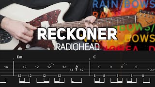 Radiohead  Reckoner Guitar lesson with TAB [upl. by Mckay]