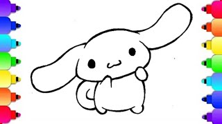 How to draw Cinnamoroll Easter Bunny  Easy Drawing  Art for kids [upl. by Bidle569]