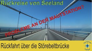 Rückreise von Seeland über die Störebelt Brücke nach Fünen und weiter nach Deutschland [upl. by Maxentia433]