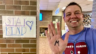 Mr Peace Visits Negaunee High School Miners in Negaunee Michigan [upl. by Ahsietal]