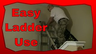 How to Use A Collapsible Ladder or Extension Ladder On Stairs [upl. by Rehtae]