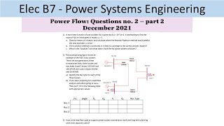 PEO solve examples ELEC B7 Power Flow Question no 2  Part 2 [upl. by Aliled8]