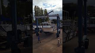 boatyard Fun Love Watching the Travel Lift [upl. by Eladnor874]