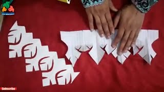 Aplic Border Design Cutting Tutorial  Applic Work Tutorial [upl. by Lovel79]