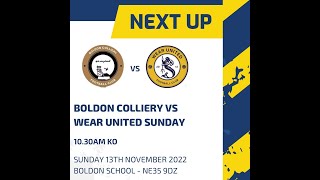 Boldon Colliery FC 50 Wear United FC [upl. by Erick]