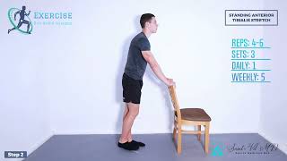 Standing anterior tibialis stretch [upl. by Dnalram850]