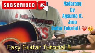 Nadarang Agsunta ft Jroa Guitar tutorial [upl. by Leksehc63]