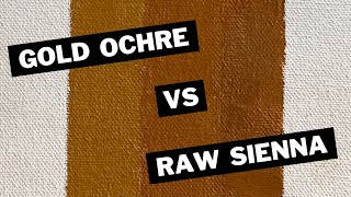 Oil Paint  Gold Ochre vs Raw Sienna oilpainting artsupplies [upl. by Seagraves950]