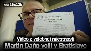 Voľby 2023 Novinár Martin Daňo volil takto Video z volebnej miestnosti md15x119 [upl. by Maryl716]