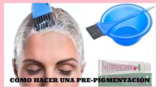 COMO REALIZAR UNA PREPIGMENTACIÓN PARA CANAS Y OSCURECER CABELLOS 🎀 sandranewlook [upl. by Eissirk799]